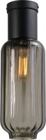 Lampe de plafond verre fum&eacute; m&eacute;tal E27...