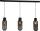 Lampe &agrave; suspendre Table de salle &agrave; manger 3 flammes verre m&eacute;tal 130 cm E27