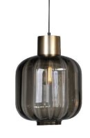Lampe &agrave; suspendre verre Abat-jour noir or &Oslash;...
