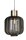 Lampe &agrave; suspendre verre Abat-jour noir or &Oslash; 28 cm E27