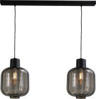 Lampe à suspendre verre métal noir hauteur...