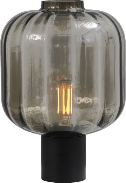 Lampe de table salon noir verre métal 41 cm ELYA