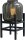 Lampe de table décorative verre métal noir 34 cm E27