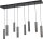 Suspension Noir M&eacute;tal grand 8-flamme ERION