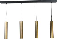 Lampe &agrave; suspendre laiton noir GU10 m&eacute;tal 3...