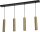 Lampe à suspendre laiton noir GU10 métal 3 flammes