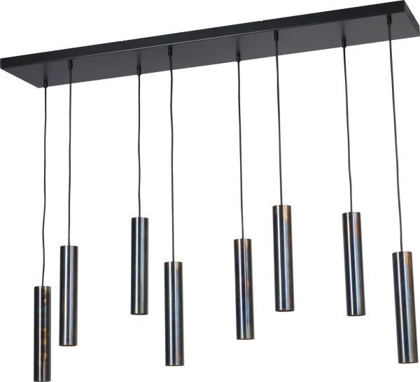 Lampe à suspendre noire réglable GU10 métal ERION