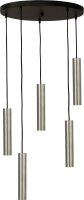 Lampe &agrave; suspendre 5 flammes noir nickel...