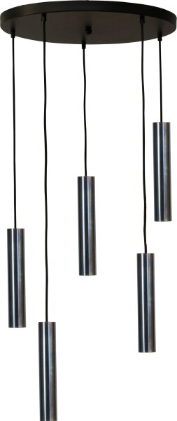 Lampe à suspendre Noir effet huile Métal Table à manger ERION