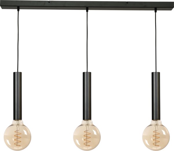 Lampe à suspendre allongée métal 3 flammes pour table à manger E27