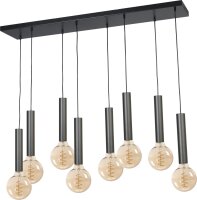 Lampe à suspendre métal noir pour 8x E27...