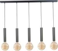 Suspension noir métal 5 flammes pour E27 ESJA