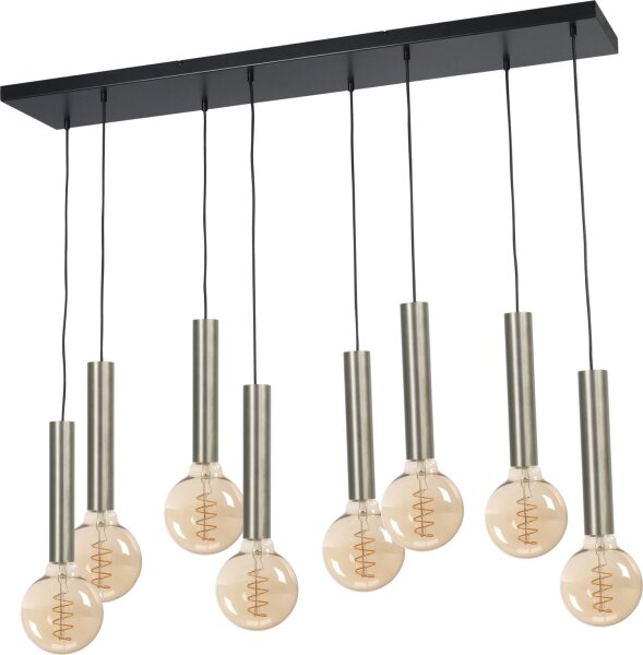 Suspension table à manger métal pour E27 noir nickel