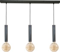 Suspension pour E27 3-flamme noir effet huile