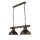 Suspension rustique 2flmg HAKON brun bois véritable