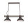 Lampe à suspension de style rustique en bois véritable, cuivre antique HAKON