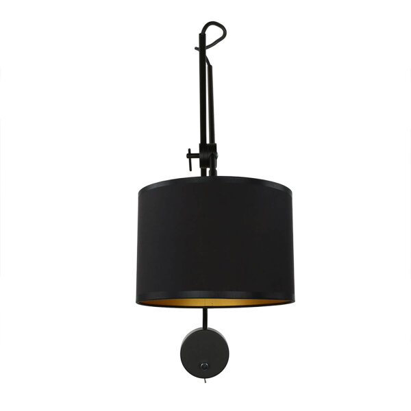 Applique avec interrupteur noir or VIPER flexible