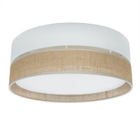 Plafonnier rond Ø 45 cm Boho Style 3x E27 tissu jute