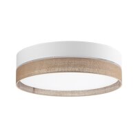 Plafonnier Moderne Jute Tissu rond Ø 60 cm Marron...