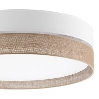 Plafonnier Moderne Jute Tissu rond Ø 60 cm Marron...