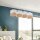 Suspension Blanc Marron 4 flammes Métal Tissu Jute E27