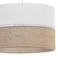 Suspension Blanc Marron ronde Ø 50 cm Boho Tissu...