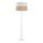 Lampadaire Blanc Marron 159 cm Jute Tissu Métal Boho