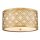 Plafonnier noble salon rond feuille dor lin