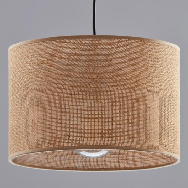 Suspension Abat-jour tissu Jute Ø 30 cm E27 Boho Style