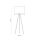 Lampadaire tripode jute métal 159 cm brun noir boho