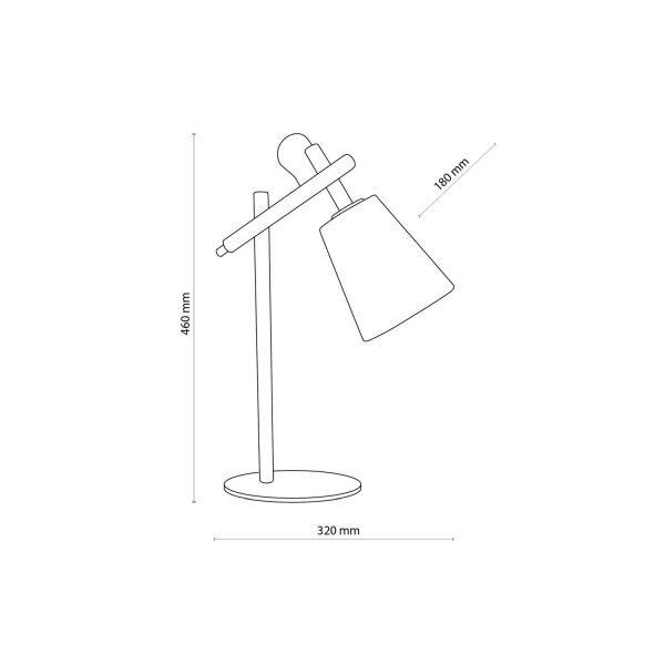 Lampe de table Scandinave Bois Lin 46 cm E27