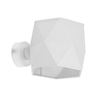 Applique murale Tissu M&eacute;tal Blanc E27...