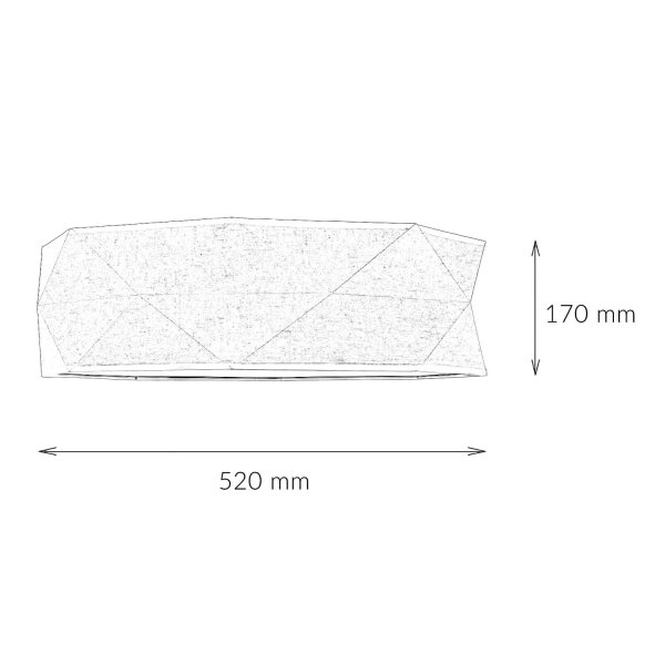 Plafonnier Moderne Lin 52 cm de large 4x E27 confortable