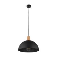 Suspension m&eacute;tal bois &Oslash; 35 cm E27 Scandinave