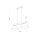 Suspension blanc métal bois allongé E27 Skandi