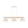 Suspension Blanc Métal Bois 3 flammes 118 cm de large E27