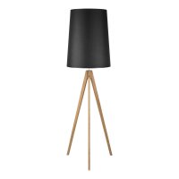 Skandinavische Stehlampe Dreibein 175 cm hoch Holz Stoff