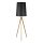 Skandinavische Stehlampe Dreibein 175 cm hoch Holz Stoff
