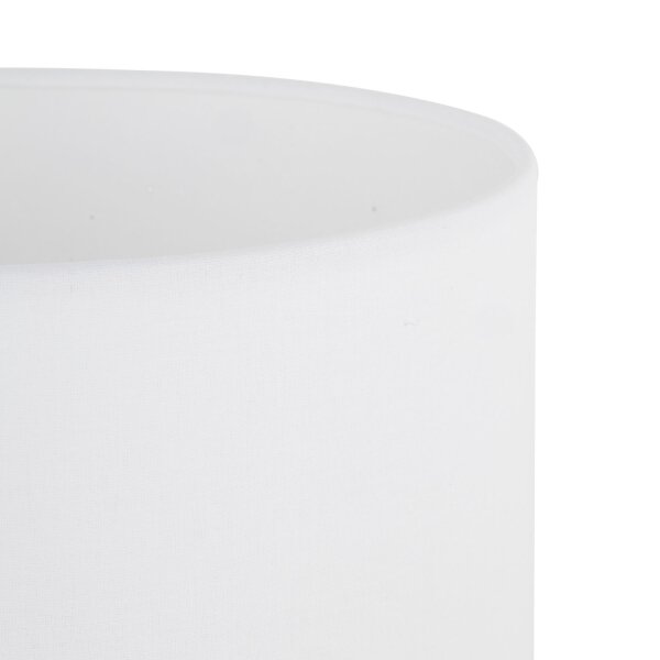 Lampe de table Blanc Naturel Trépied Bois Tissu 46 cm