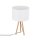 Lampe de table Blanc Naturel Trépied Bois Tissu 46 cm