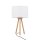 Lampe de table Blanc Naturel Trépied Bois Tissu 46 cm