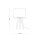 Lampe de table tripode bois tissu 46 cm Scandinave