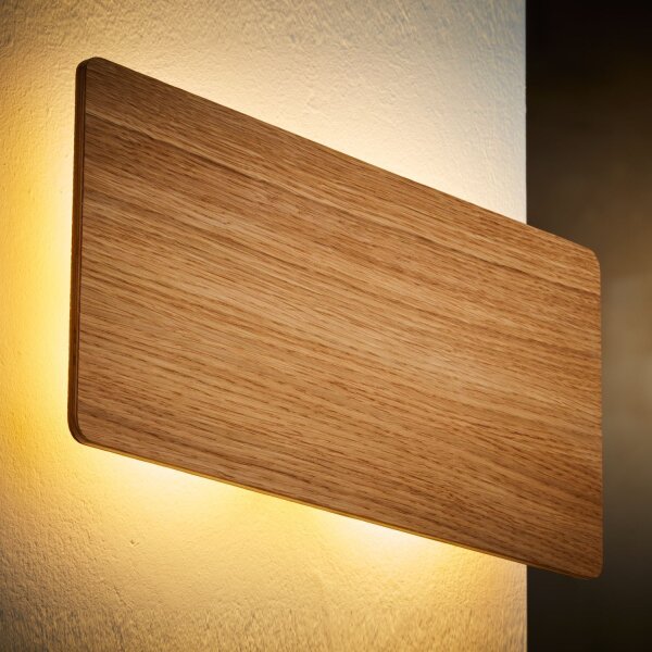 Applique en bois carrée 35 cm plate Moderne lumière indirecte
