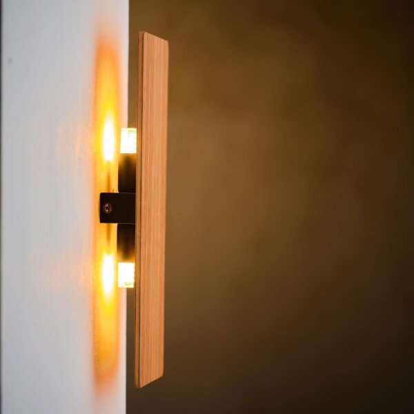 Applique en bois carrée 35 cm plate Moderne lumière indirecte