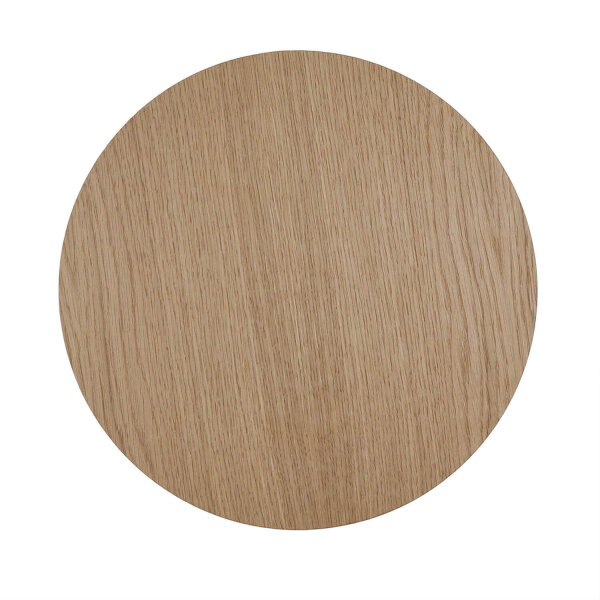 Applique en bois ronde Ø 30 cm plat lumière indirecte