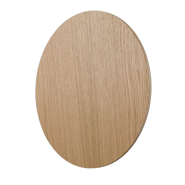 Applique en bois ronde Ø 30 cm plat lumière indirecte