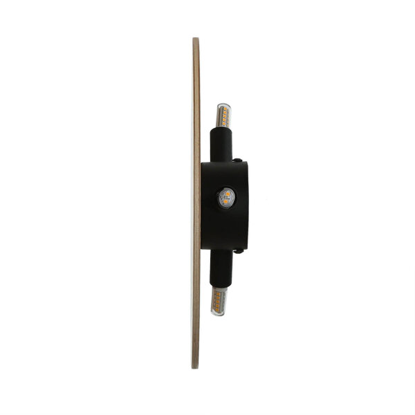 Applique en bois ronde Ø 30 cm plat lumière indirecte
