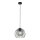 Suspension métal verre Ø 26 cm noir gris E27