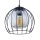Suspension métal verre Ø 26 cm noir gris E27