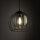 Suspension métal verre Ø 26 cm noir gris E27